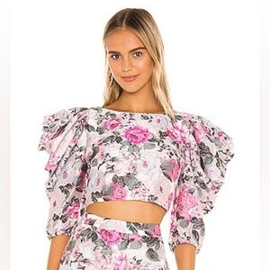 Revolve / Lovers & Friends | Floral Puff Sleeve Top